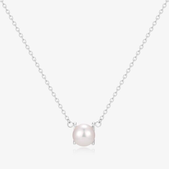 Simple Fresh Water Pearl Necklace - Picture 4 of 4